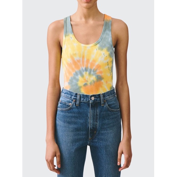 FIRM PRICE AGOLDE Tie-Dye Rib Tank Bodysuit